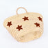 Multiple Stars  Embroidered Basket | Handwoven Summer Straw Tote⭐